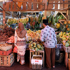 Mercato, asia, frutta, market